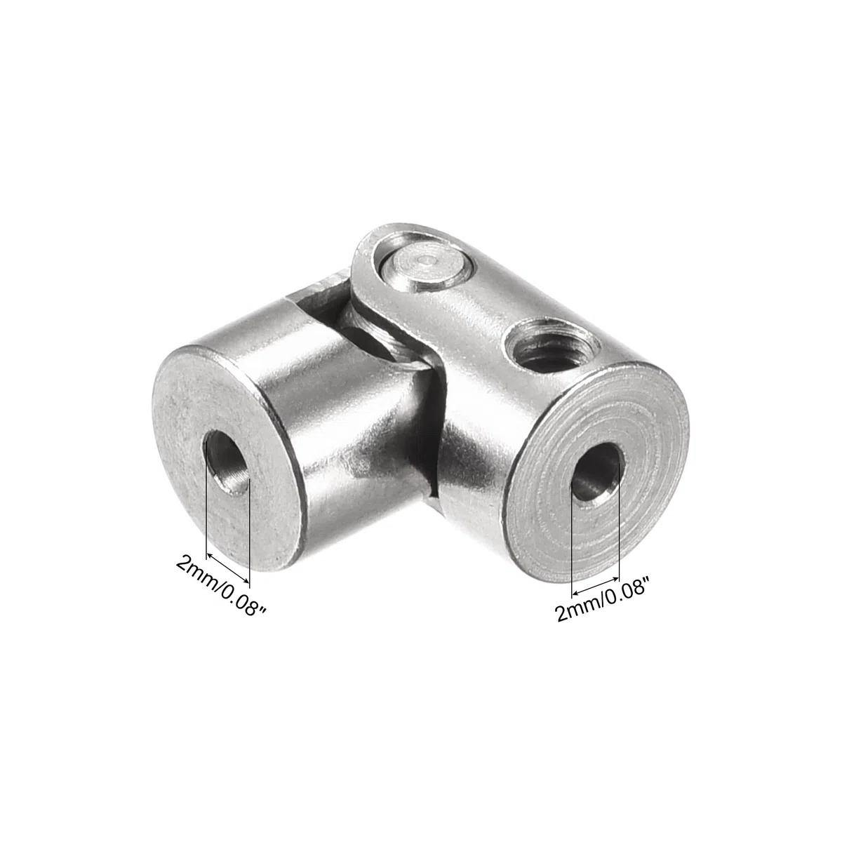 sourcing map 3 Stück Drehbare Kreuzgelenk Wellenkupplung 2mm bis 2mm Innendurchm. L18 x D8 mit Schrauben und Schraubenschlüssel für RC Modell
