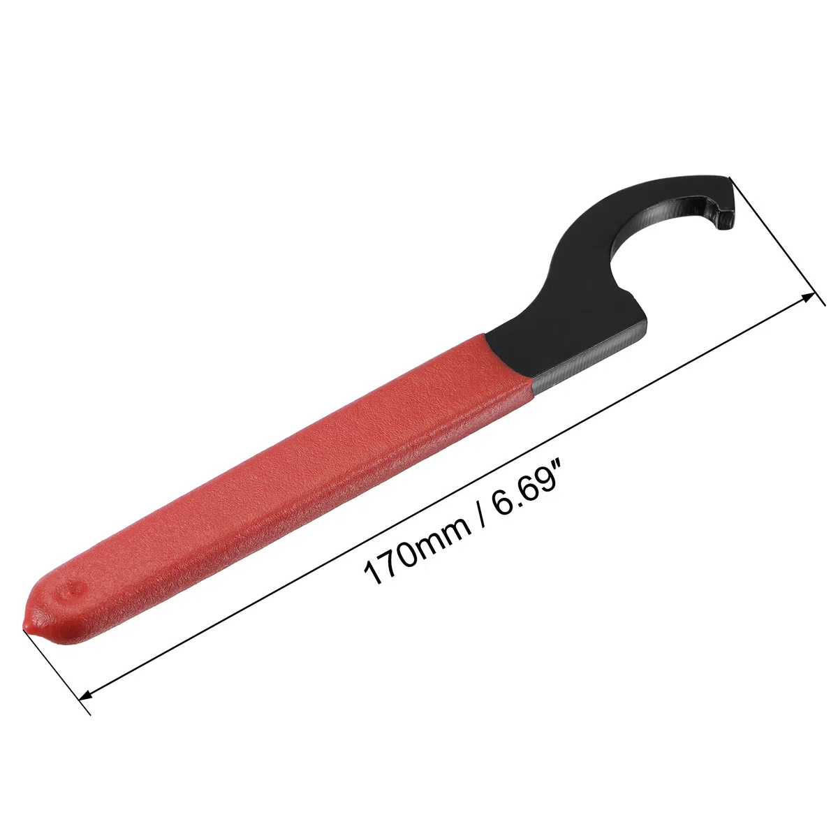 sourcing map C Hakenschlüssel Spannzangenfutter für Rundmutter, mit rutschfestem Griff 38-42mm