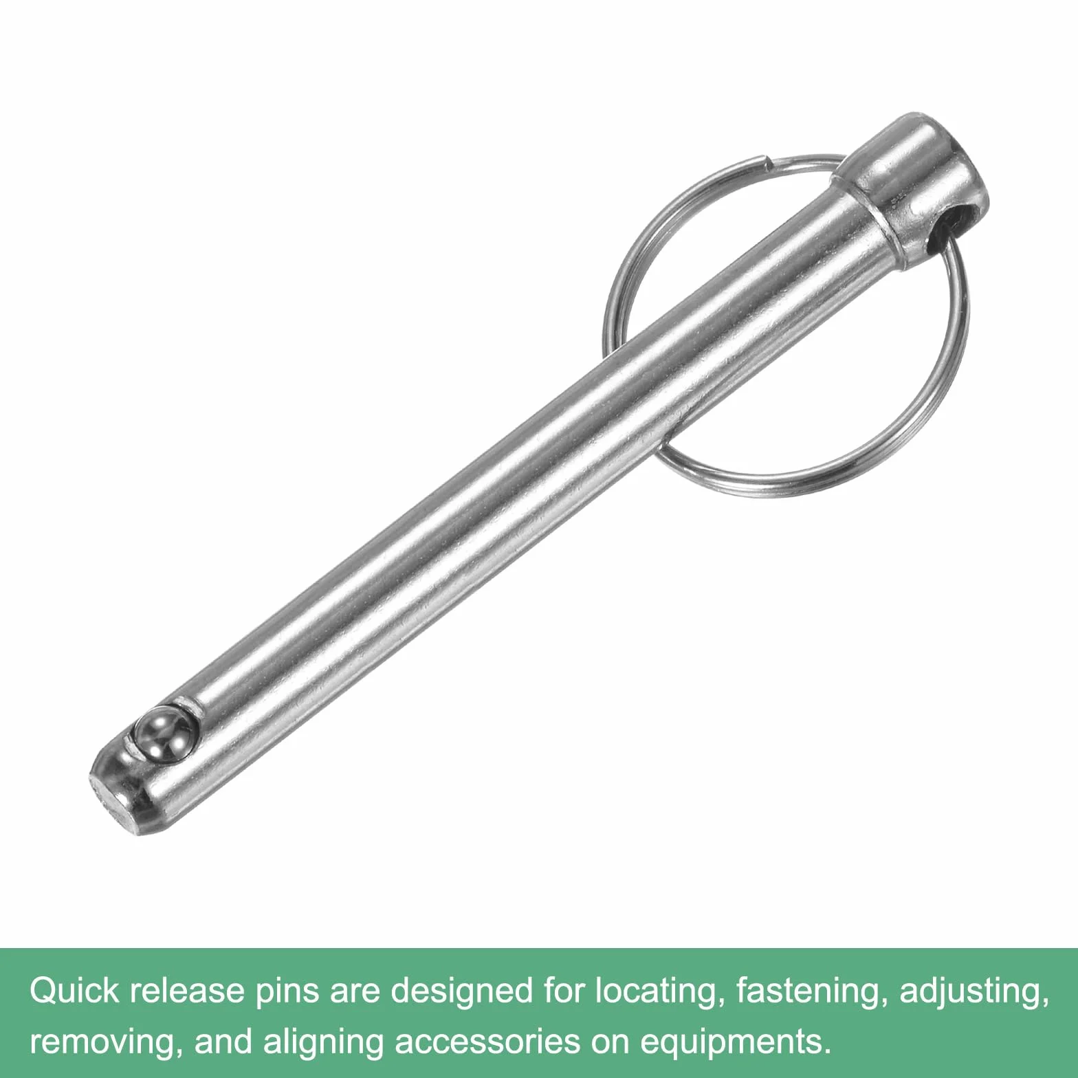 M METERXITY 6er-Pack Schnellspannstifte, 5/16" [8mm] Durchmesser, 2,56" [65mm] Verwendungslänge Bimini Top Stift für Schiffbau/Anhänger, 2,83" [72mm] Gesamtlänge Kohlenstoffstahl-Stifte