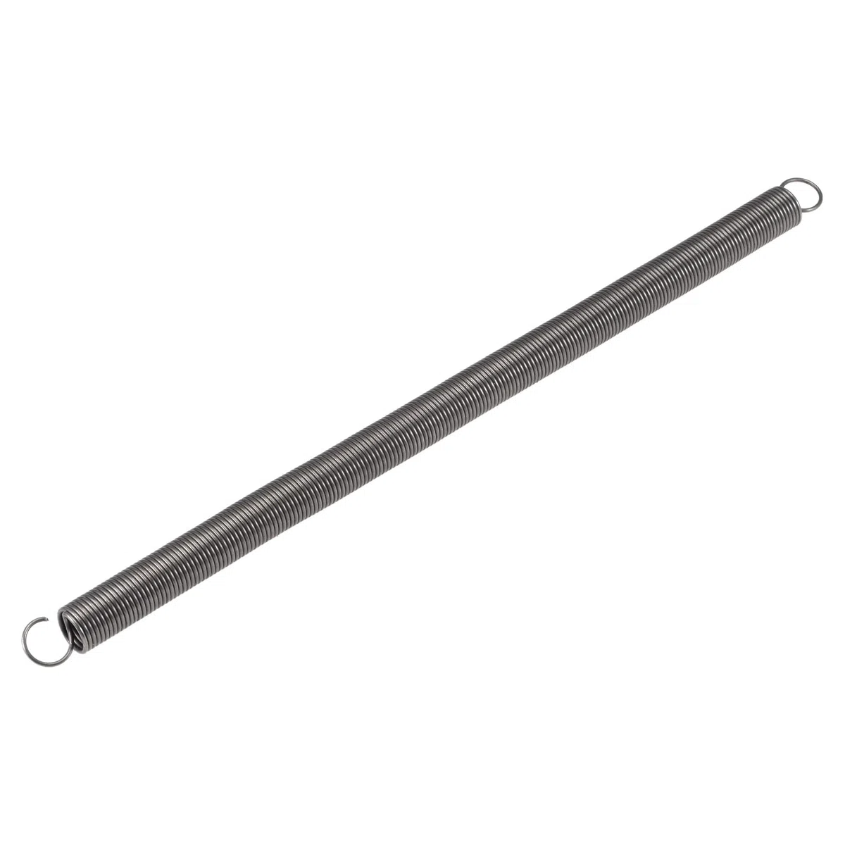 sourcing map Spannfeder Zugfedern, 14 mm Außendurchmesser, 1,4 mm Drahtstärke, 525 mm Verlängerte Länge, 300 mm Freie Länge, Federstahl, 3,8 kg Tragfähigkeit, Grau