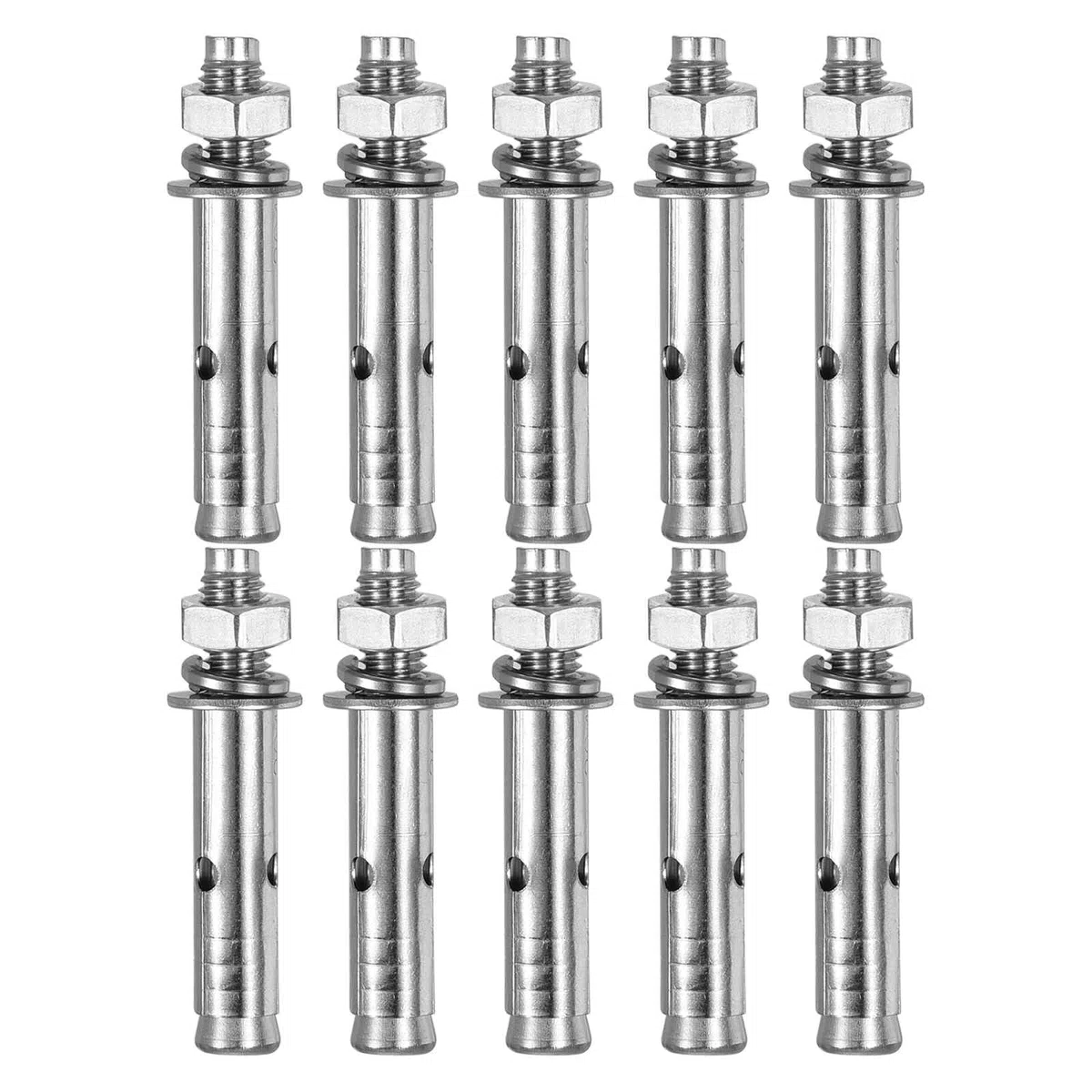 DTGN M8 x 60 Expansionsdübel - 10er Pack - Ideal Für Beton Trockenmauerwerk Wände - 304 Edelstahl - Silber