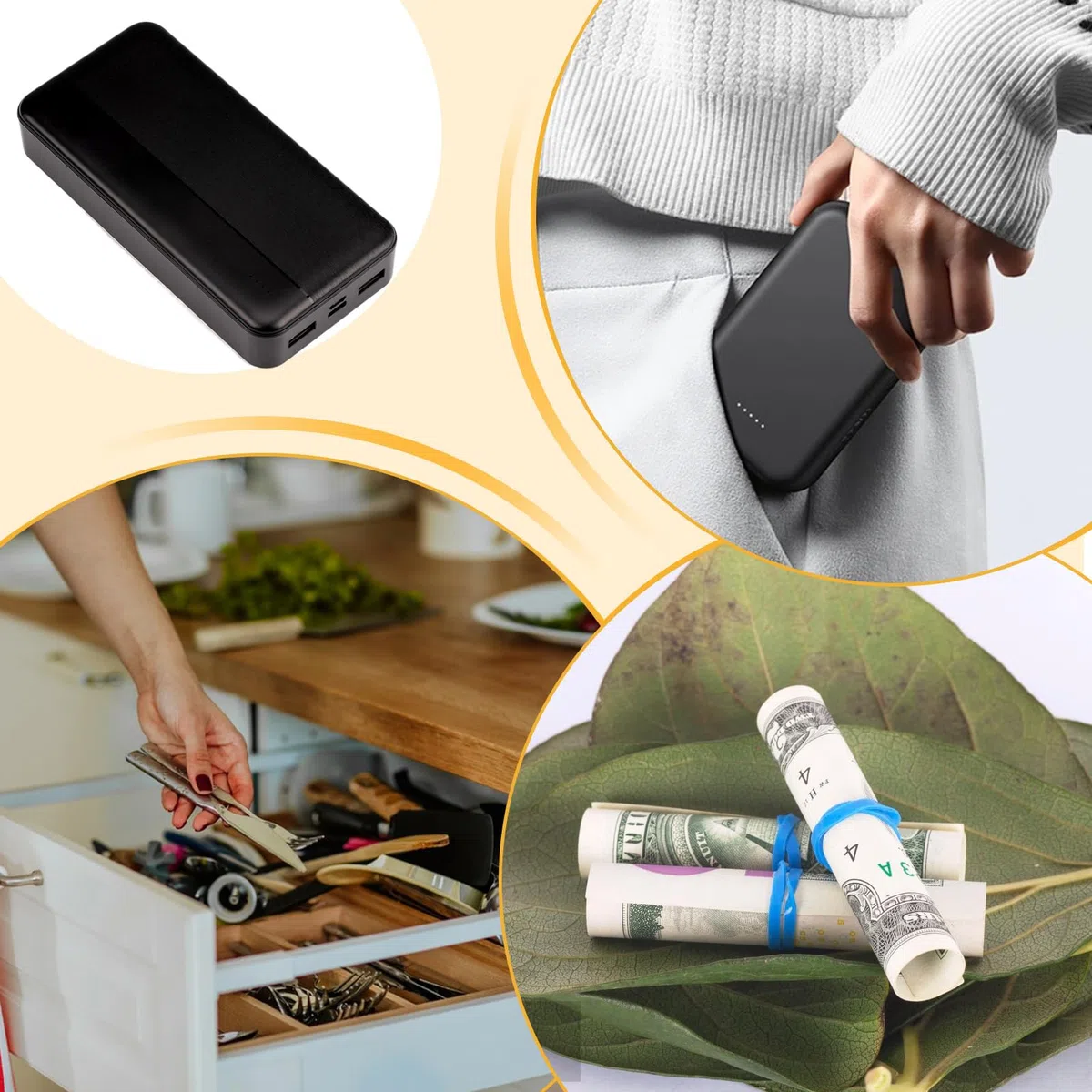 Ablenksafe - Versteck Für Wertsachen,Getarntes Versteck Als Powerbank Für Schmuck Schlüssel & Wertsachen