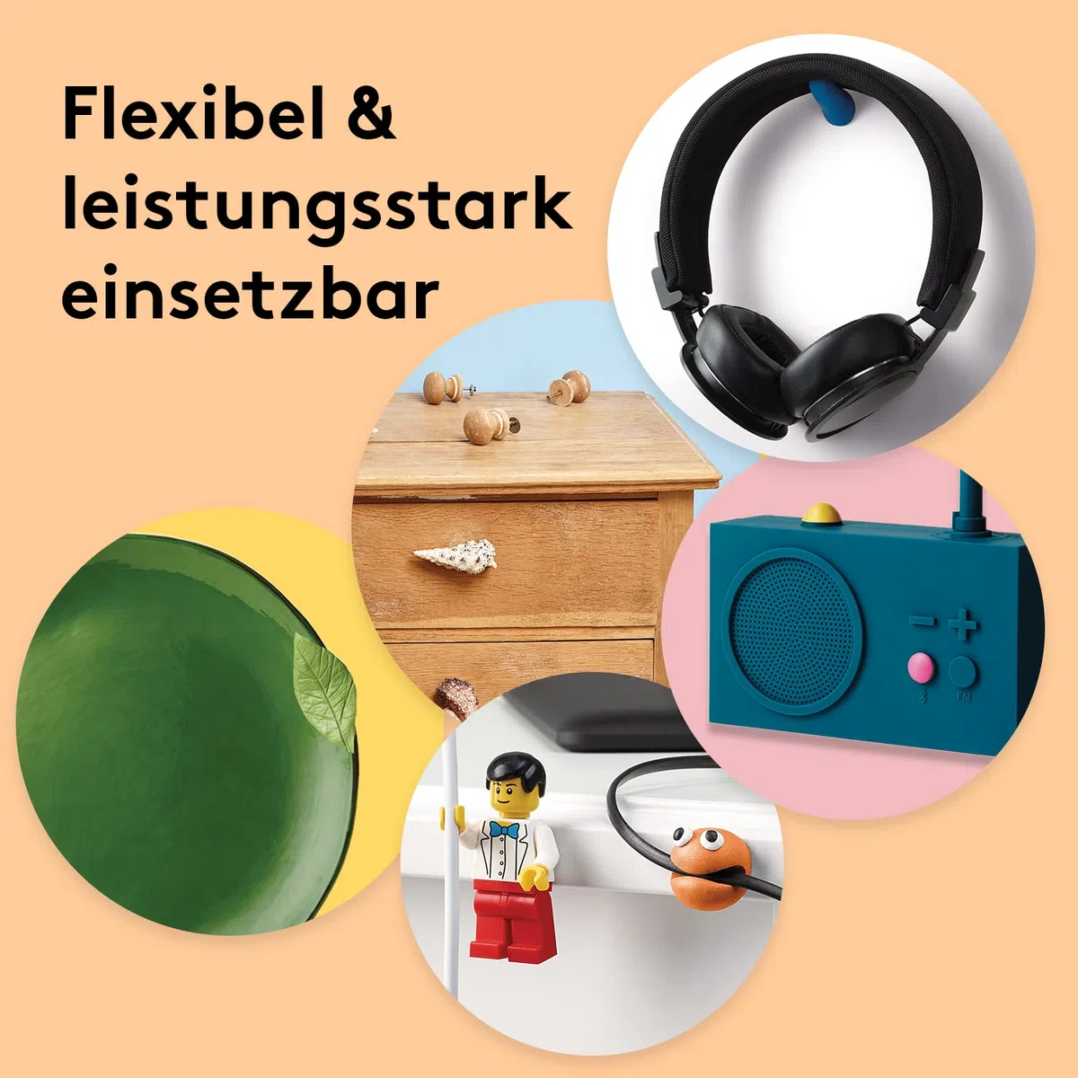 Sugru by tesa - Formbarer Allzweckkleber, 3er-Pack, 3 x 3,5 g, Weiß - vielseitige Klebeknete - zum Dekorieren, Kleben, Reparieren und für kreative DIY-Anwendungen