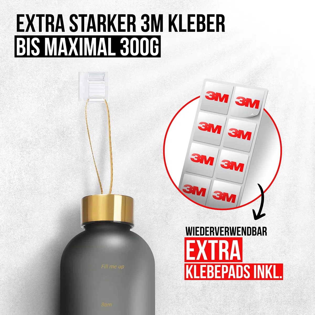 MYMIND® Kabelhalter selbstklebend 50 Stück Indoor & Outdoor – Kabelclips für Kabelmanagement – Kabelklemmen & Kabelorganisator für Schreibtisch – Kabelbefestigung für Lichterkette