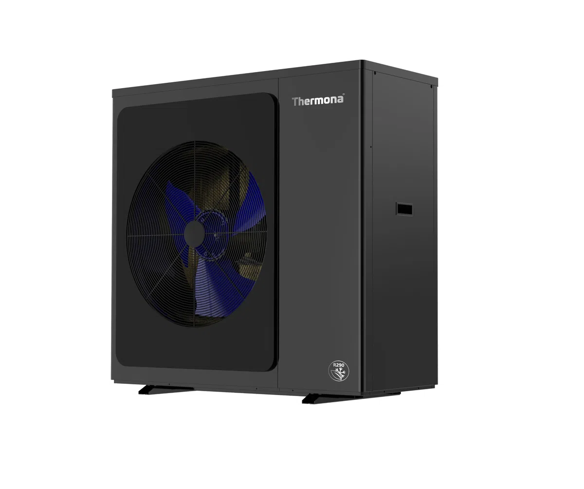 Thermona R290 Luft-Wasser Wärmepumpe 10 kW – 230 V - Heizen, Kühlen & Warmwasser, A+++ Effizienz, DC-Inverter, leise ≤47 dB, WiFi, -25 bis +43 °C, Vorlauf bis 75 °C
