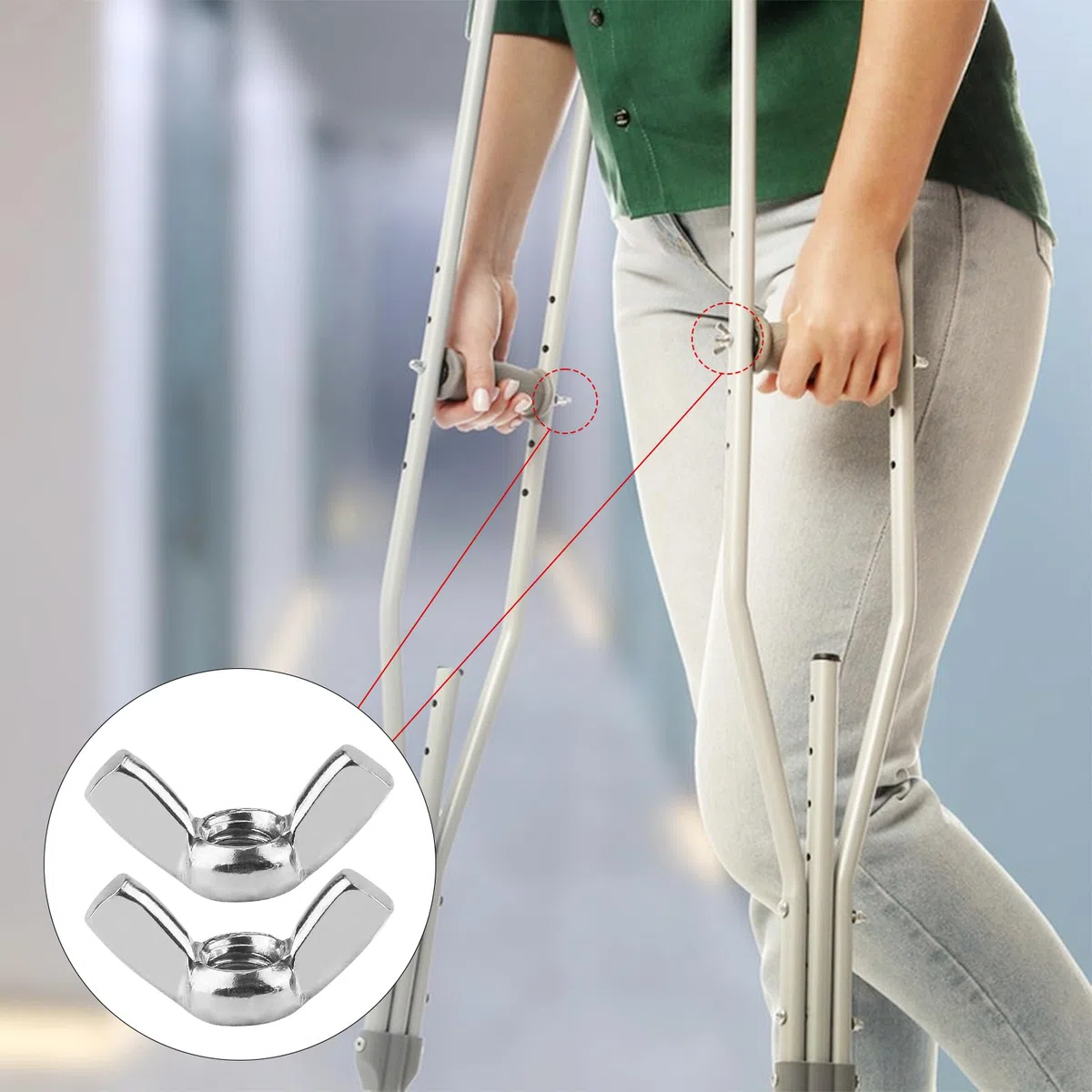50 Stück Flügelmutter M6 Flügelmuttern Hochwertige 304 Edelstahl Schmetterlingsmutter Silber Metrische Rostfreie Wing Nut für DIY Tools Möbel Elektronische Geräte Hardware