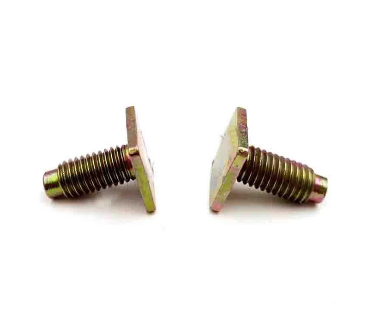 10 Stück M6 x 15 mm T-Bolzen, T-Typ-Schraube, quadratische Flachkopfschrauben, Stehbolzen, 12 mm x 12 mm Kopfgröße