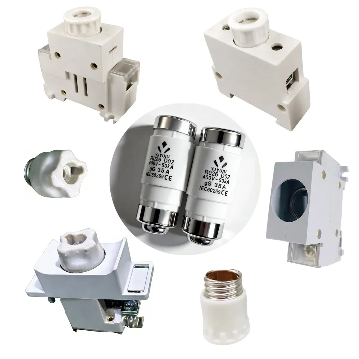 Neozed Sicherungen, R026 D02 35A gG 400VAC, D0-Typ Sicherungseinsatz, 10 Stück, IEC60269 Zertifiziert, 50kA Abschaltleistung
