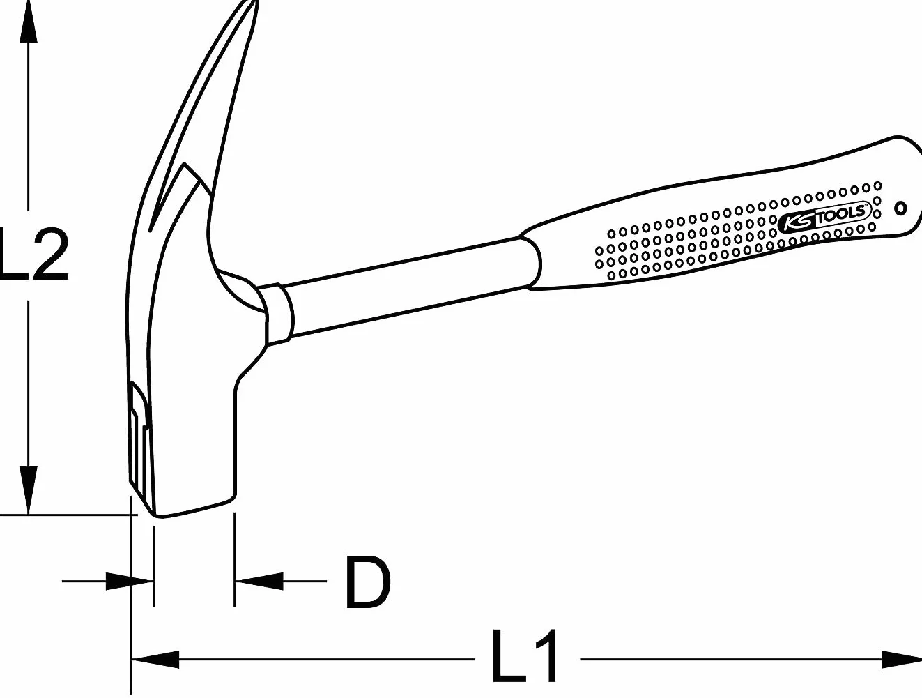 KS Tools 140.2001 Latthammer, 600g