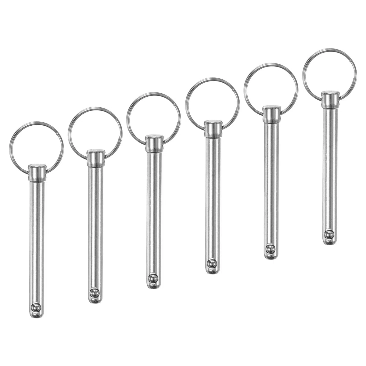 M METERXITY 6er-Pack Schnellspannstifte, 5/16" [8mm] Durchmesser, 2,56" [65mm] Verwendungslänge Bimini Top Stift für Schiffbau/Anhänger, 2,83" [72mm] Gesamtlänge Kohlenstoffstahl-Stifte