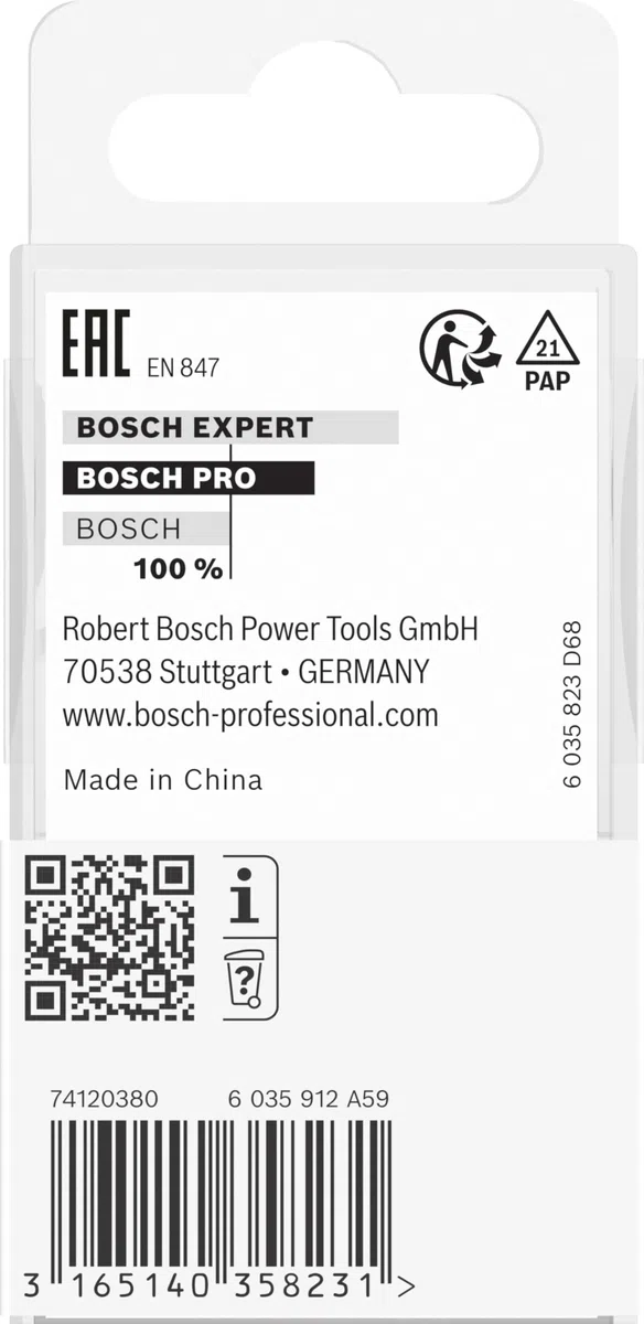 Bosch Professional Zubehör 2 608 628 362 Hohlkehlfräser 8 mm, R1 6 mm, D 24,7 mm, L13 mm, G 53 mm