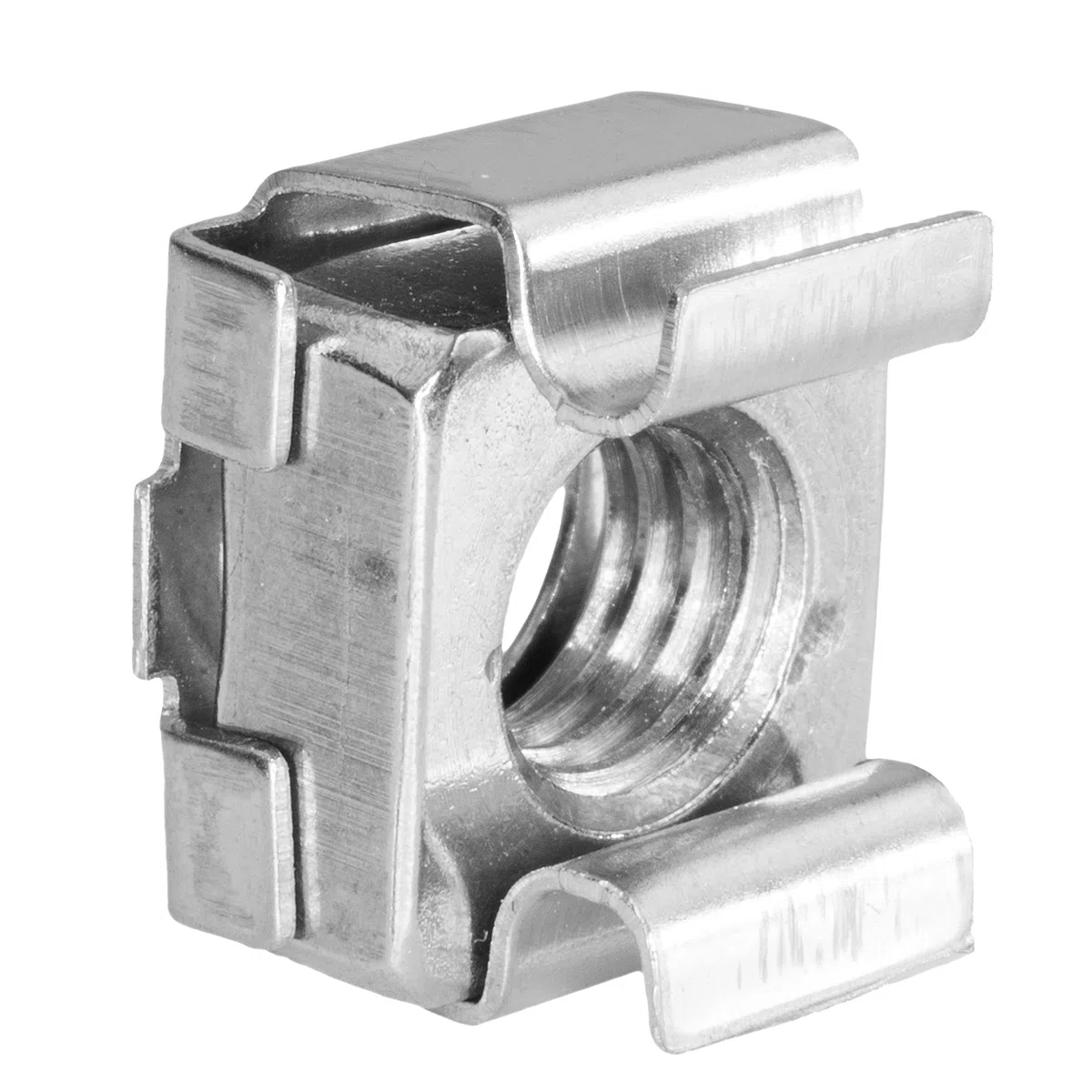 Käfigmuttern M8 für Blechstärken 1,8 mm bis 3,2 mm aus Edelstahl A2 (10 Stück) | Einsteckmuttern - Klemmmuttern - Kastenmuttern - Edelstahlmuttern von MESAROS®