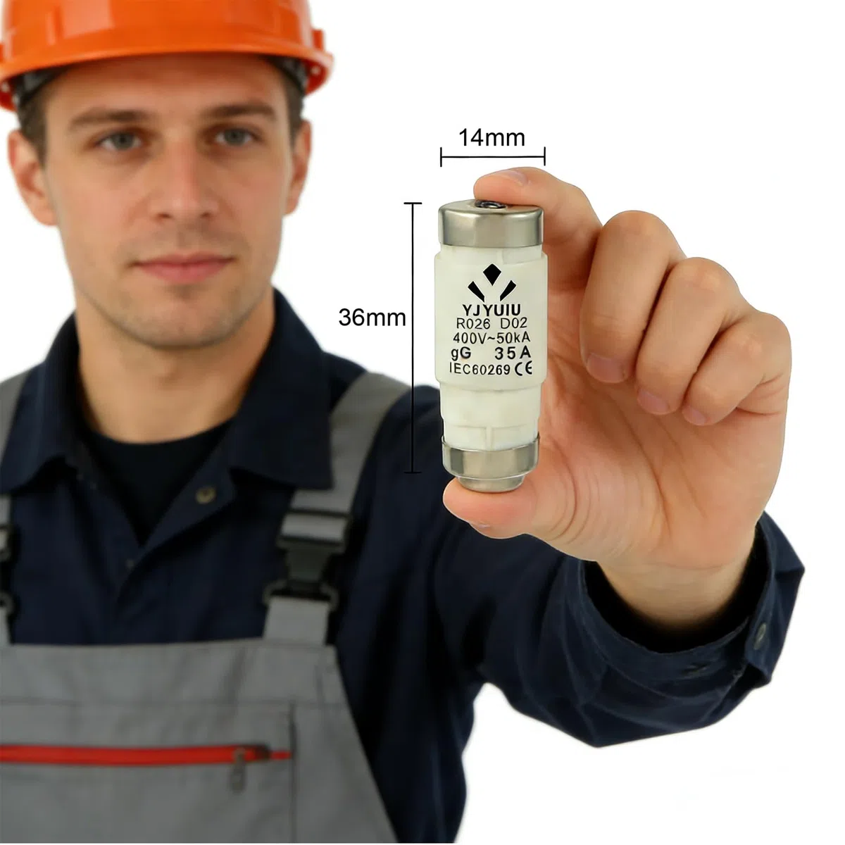 Neozed Sicherungen, R026 D02 35A gG 400VAC, D0-Typ Sicherungseinsatz, 10 Stück, IEC60269 Zertifiziert, 50kA Abschaltleistung