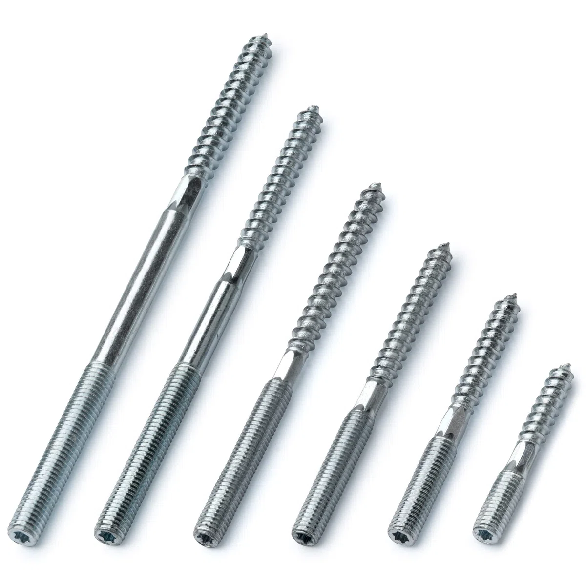STRÜBER Stockschrauben Torx M8 x 120mm – 50 Stück) Schraubstifte Gewindestifte Stahl verzinkt TX-25 Doppelgewindeschrauben Rohrschellen Befestigungsmaterial