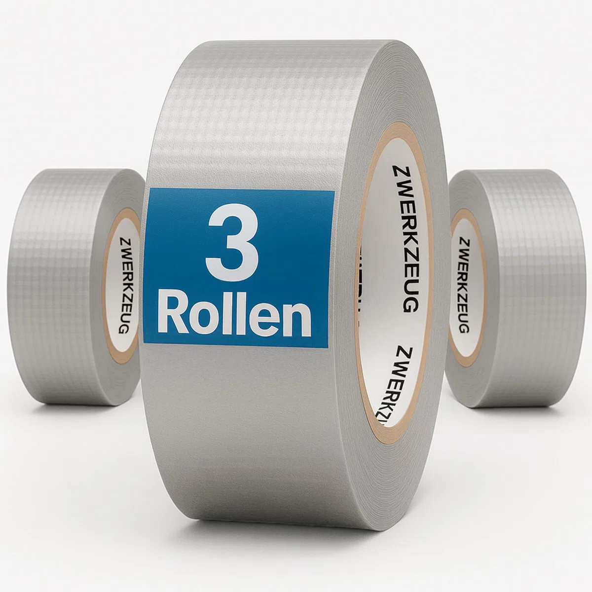 Panzertape - 3 Rollen - 48mm x 96m zwei Farben erhältlich Reparatur Klebeband - Gewebeband - extra stark - wasserfest - Gaffa Tape - power Duct Tape - Panzerband (Silber)