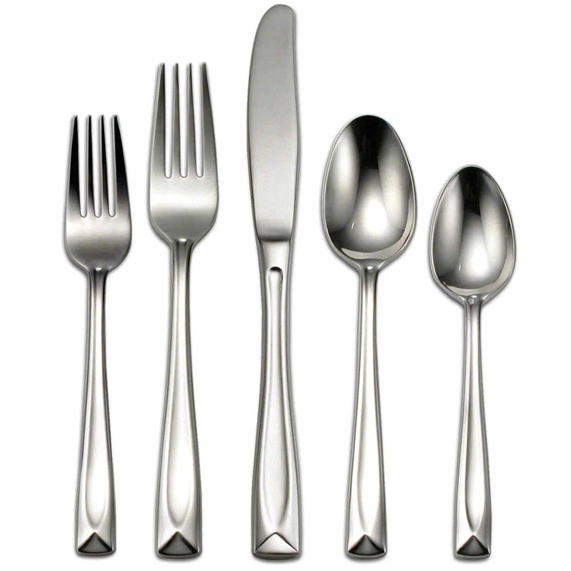 Oneida Lincoln 45-Piece 18/0 Silverware Set for 8, Flatware | mirror finish, dishwasher safe | includes serving spoons and utensil set | heavy duty, cutlery set for kitchen and dining