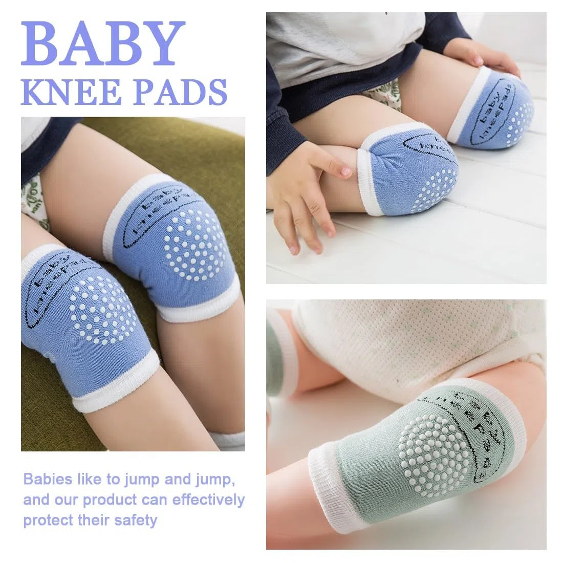 Knieschoner Baby Krabbeln, Rutschfeste Krabbel-Knieschoner