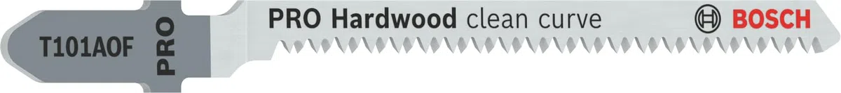 Bosch 5x PRO Hardwood clean T101AOF Stichsägeblatt für Kurvenschnitte (für Hartholz, Multiplexplatte, Länge 83 mm, Professional Zubehör Stichsäge)