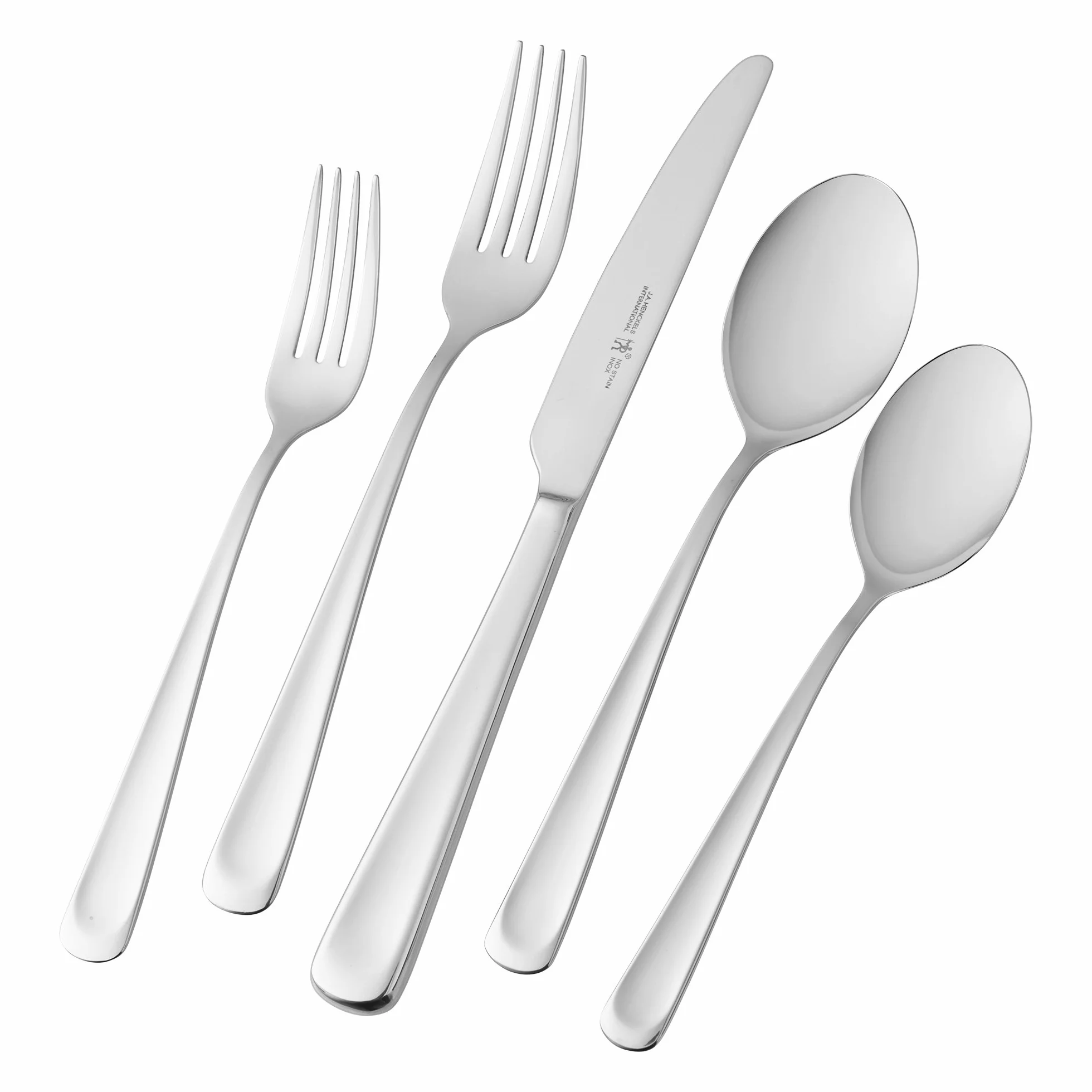 Henckels Silvano 45-Pc Flatware Set, 18/10 Stainless Steel | Durable 18/10 Stainless Steel for Family Meals & Entertaining. Dishwasher Safe, Comfortable Balanced Feel.