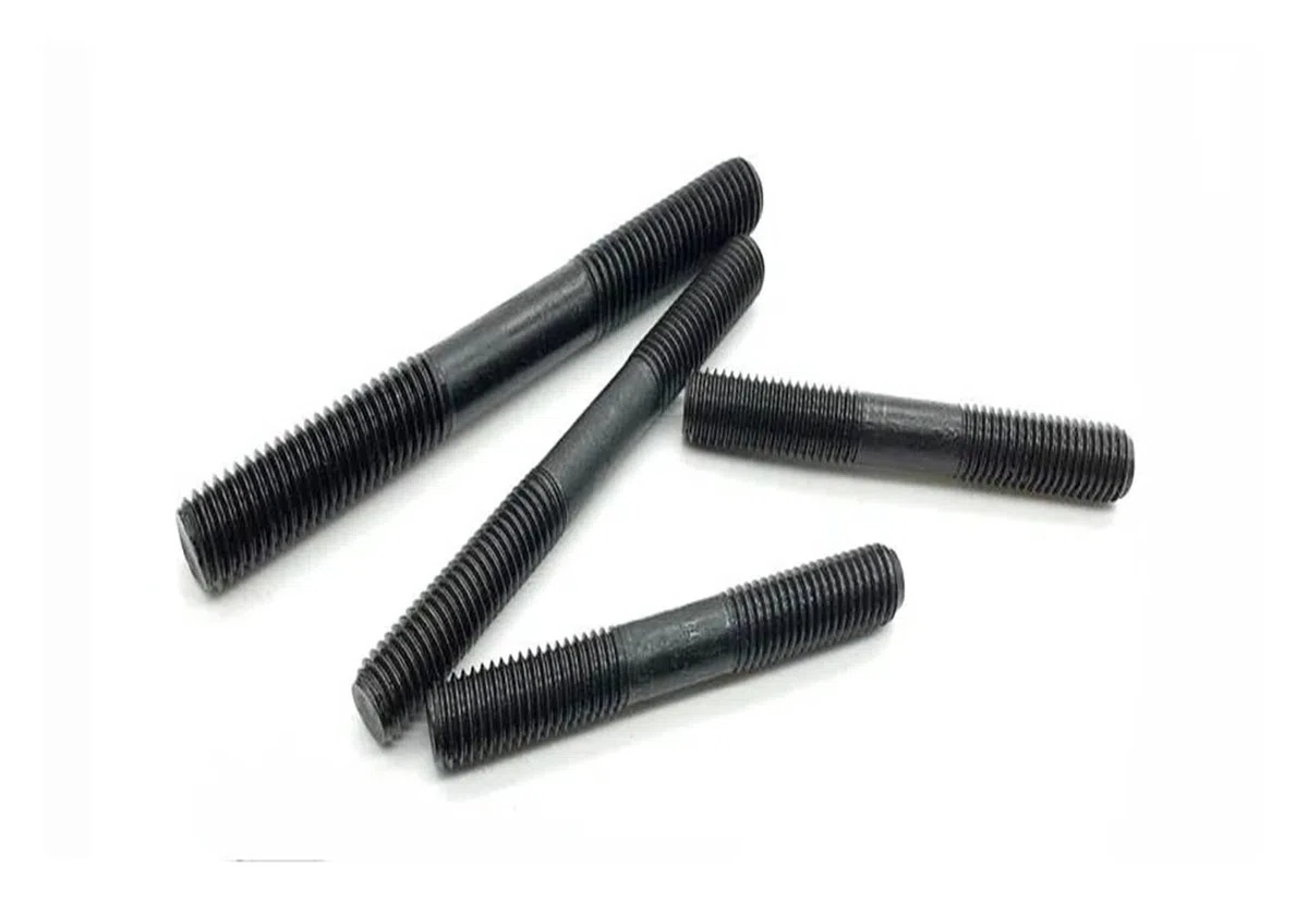 10 Stück 8,8 Kohlenstoffstahl, metrisch, Standard-Stehbolzen, Schraubenstange, Zahnstange, Doppelkopf, M8 x 30/40/50/60–100 mm(60mm)