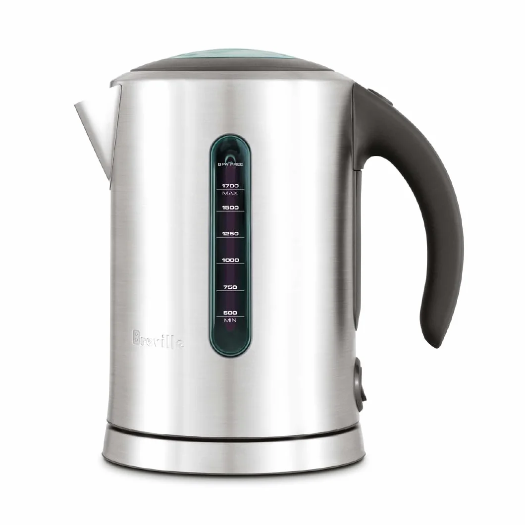 Breville BKE700BSS Soft Top Pure Hot Water Kettle, Brushed Stainless Steel | Quickly heat water for tea, coffee and instant meals with electric kettle featuring a soft-opening lid | 7 cup capacity