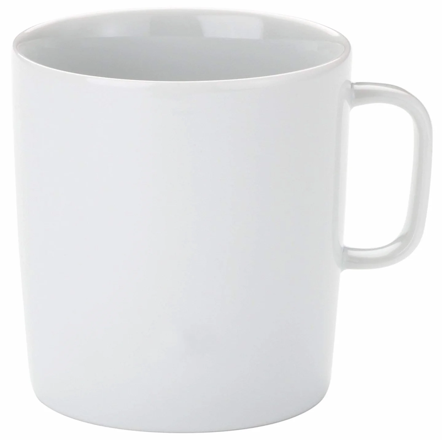 A di Alessi 3-1/4-Inch Platebowlcup Mug, White Porcelain, Set of 4