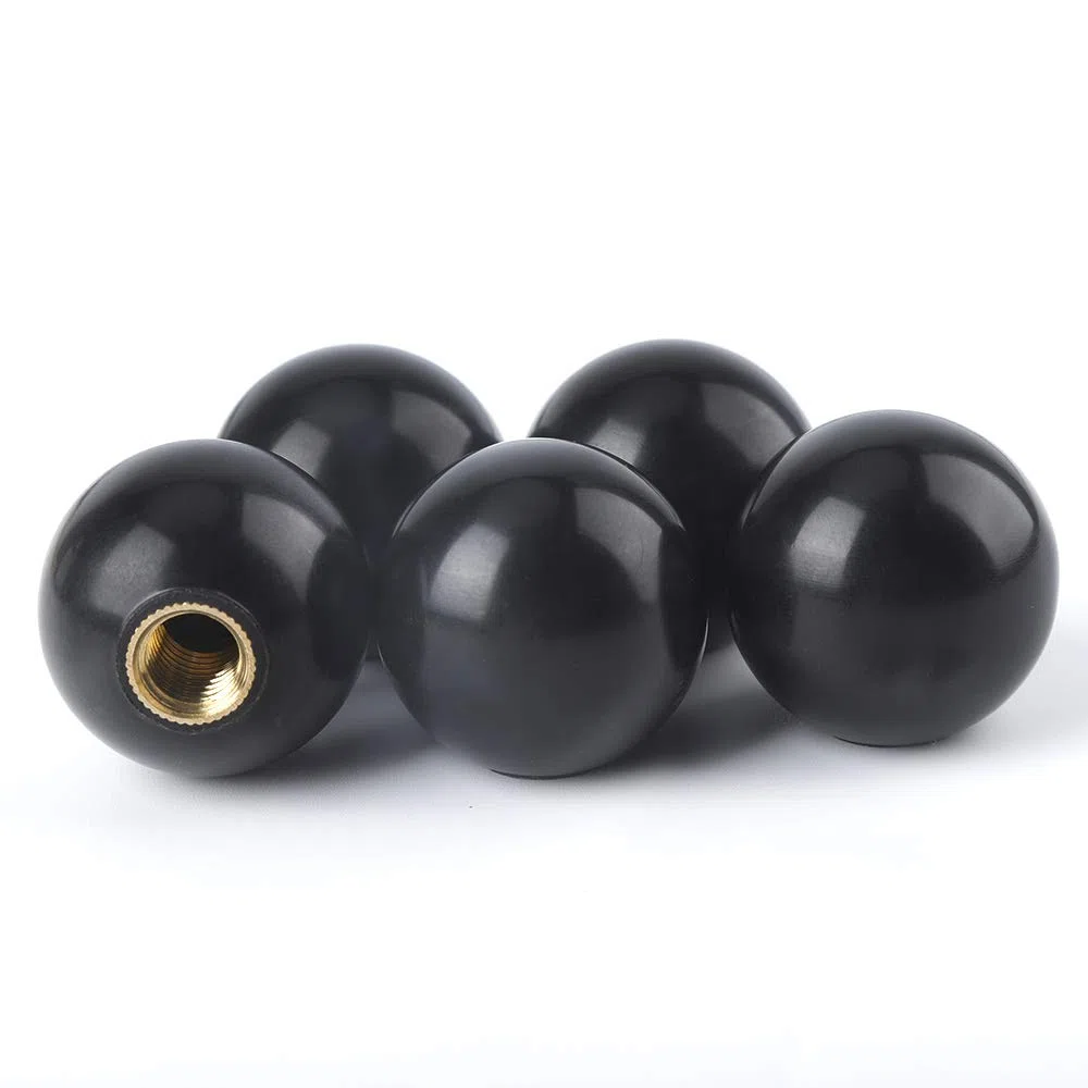 Rybtd 5 Stück Kugelknopf Ball Lever Knob M8 * 32 Schwarz Bakelit Ball Griff Runde Kugel Bakelit Hebelknopf für Werkzeugmaschinenersatz