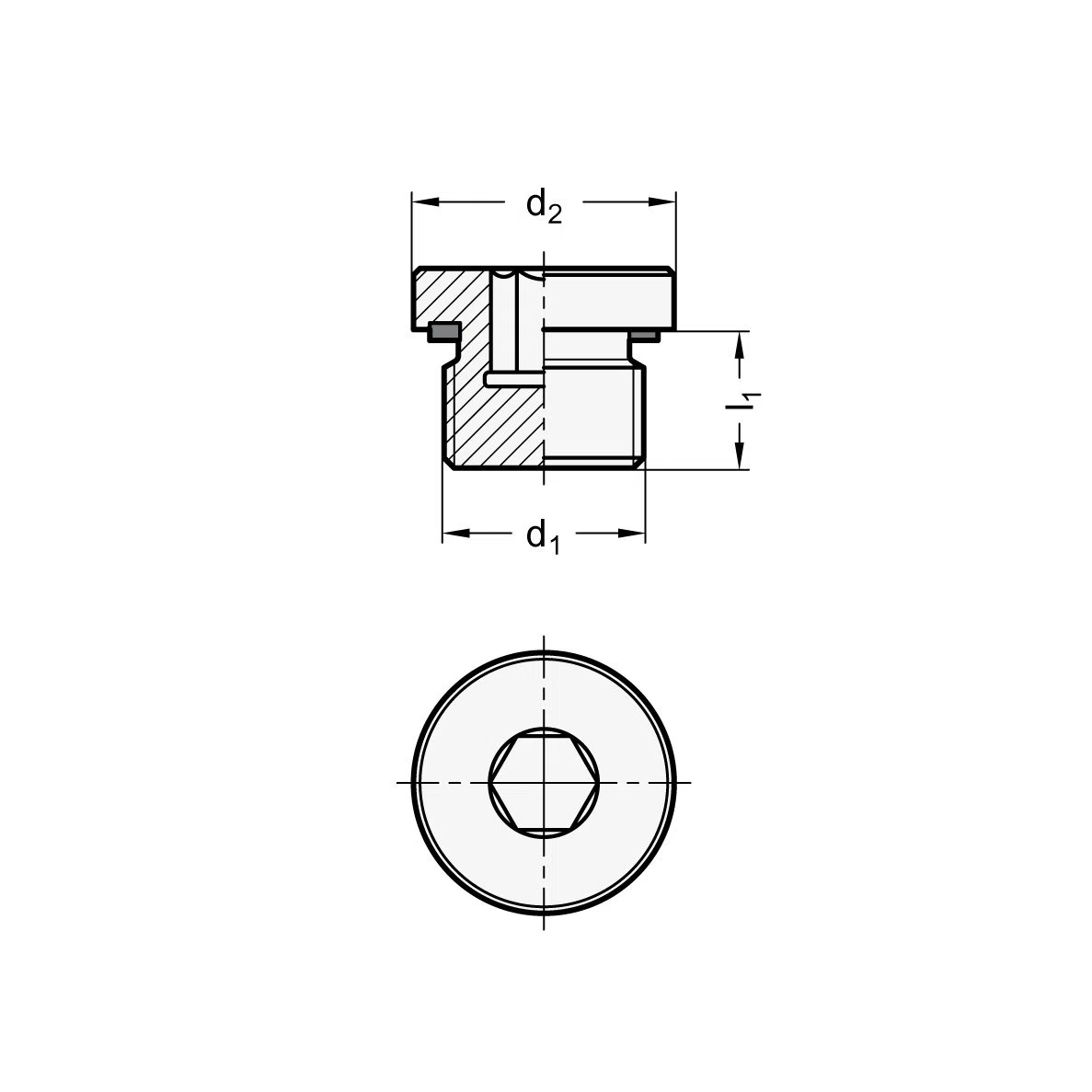 Ganter Normelemente | Verschlussschrauben - GN 749-G3/8-B | Zollgewinde | Gummidichtung Vitron | Stahl | 5 Stück