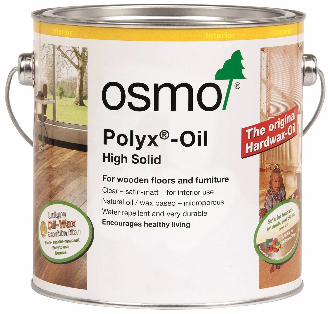 OSMO 3088d 2,5 Liter R9 Anti-Rutsch Polyx Hartwachs Öl, transparent