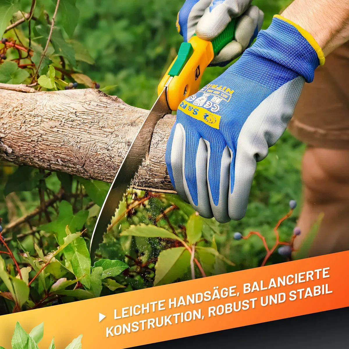 GRÜNTEK HAI 180mm Klappsäge Astsäge – Handsäge, Holzsäge, Baumsäge, Gartensäge, Outdoor Säge & Campingsäge, Taschensäge, klappbar, Säge, Faltsäge, pruning saw, pocket saw