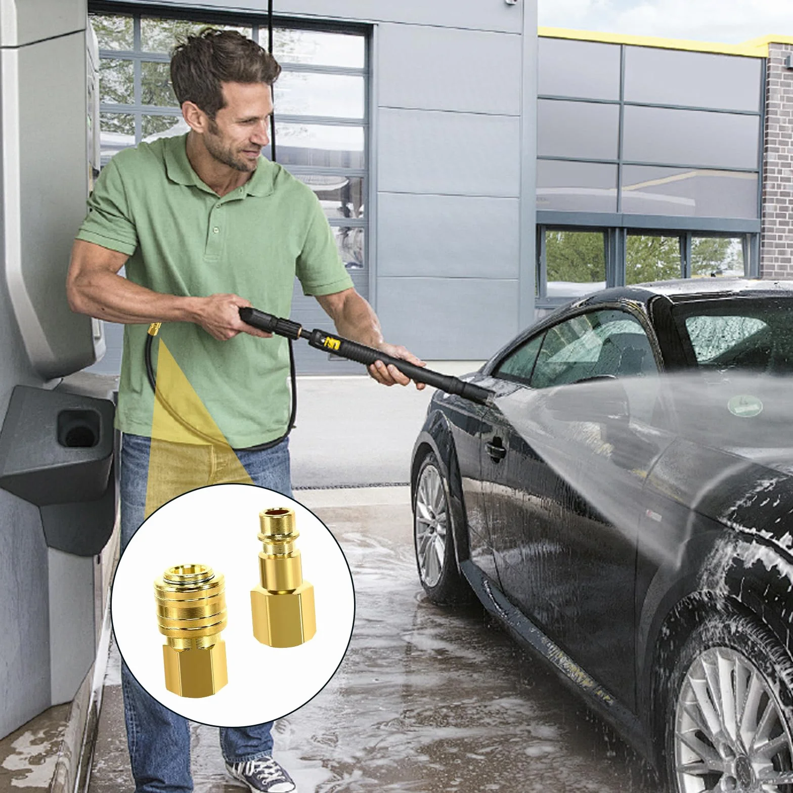 15 Stück Euro Druckluftkupplung 1/4 Zoll Druckluft Kupplungen Druckluft Adapter, 1/4" BSP SchnellkupplungDruckluft-anschluss, Schnellkupplungen mit Gewinde für Luftleitung Schlauch Kompressor