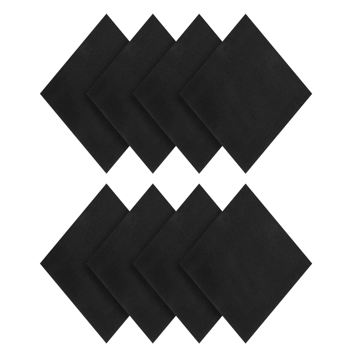 PATIKIL Klebende Schaumstoffpolsterung 8 Stück 100 x 100 x 6 mm Geschlossenzellenschaum Neopren Gummis Selbstklebende Antirutsch Pads Für Möbel Autos Lautsprecher Tastaturen Schwarz