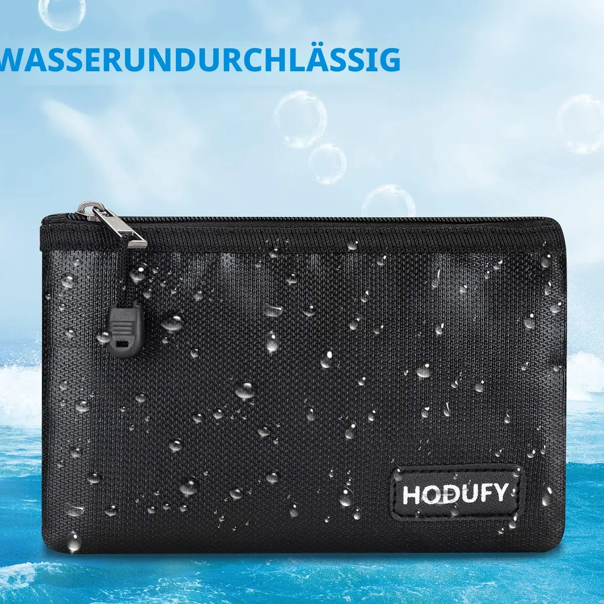 2 Stück (20 x12.7cm, 6400 °F) Feuerfeste Taschen,12-lagige Feuerfest Geldtasche, Feuerfeste Brieftasche for Passport Rechnungen,Scheine und Kleing Wasserfeste Sichere Tasche für Dokumente/Passport