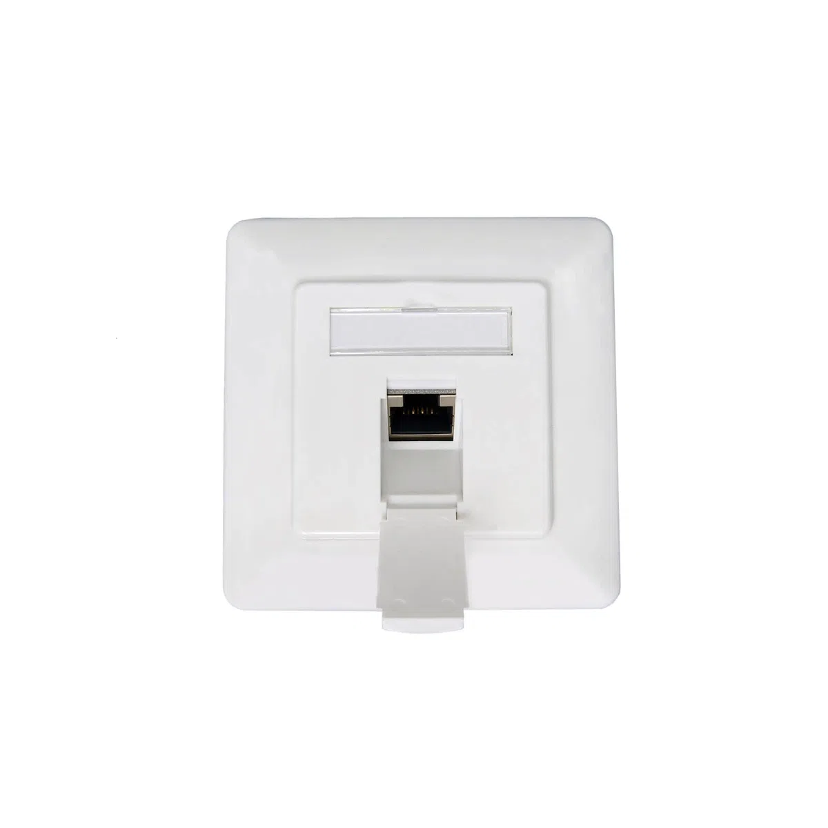 ProfiPatch Netzwerkdose LAN Dose Cat6A 500MHz Unterputz 1x RJ45 Port Anschluss Oben/unten POE CAT7,CAT6A,CAT6,CAT5 geschirmt weiß