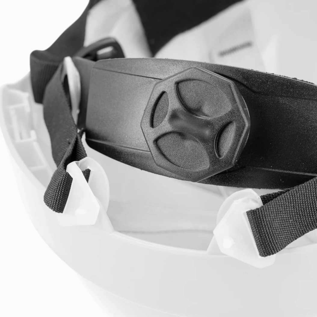 HÖGERT TECHNIK - Schutzhelm, Bauhelm aus ABS, EN 397, Ratschensystem, Belüftung, Kinnriemen, Arbeitshelm für Baustelle & Industrie, Sicherheitshelm verstellbar