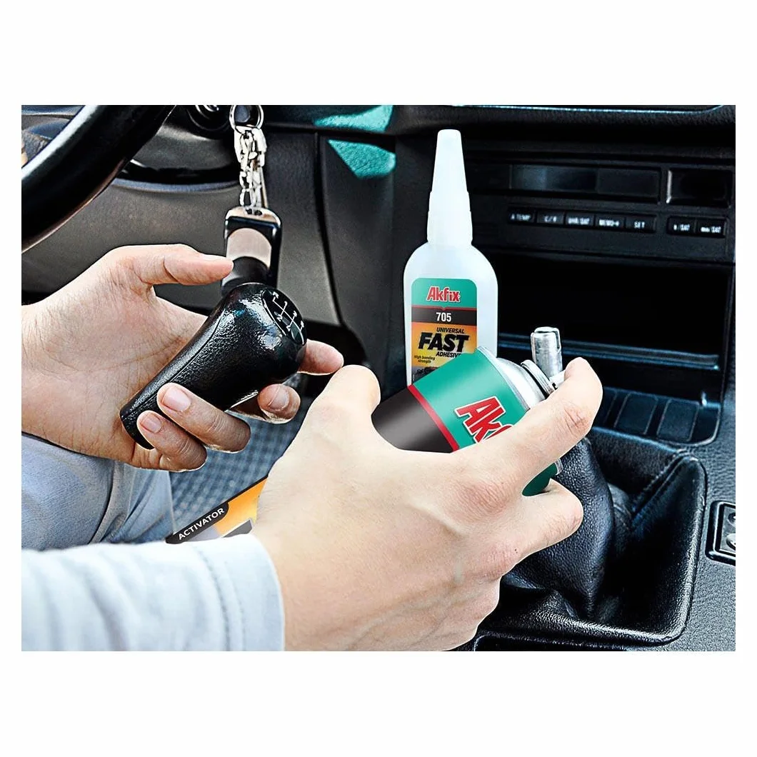 Akfix 705 extra starker Profi Alleskleber mit 200ml Spray Aktivator für universelle Reperaturen mit hoher Haftfestigkeit