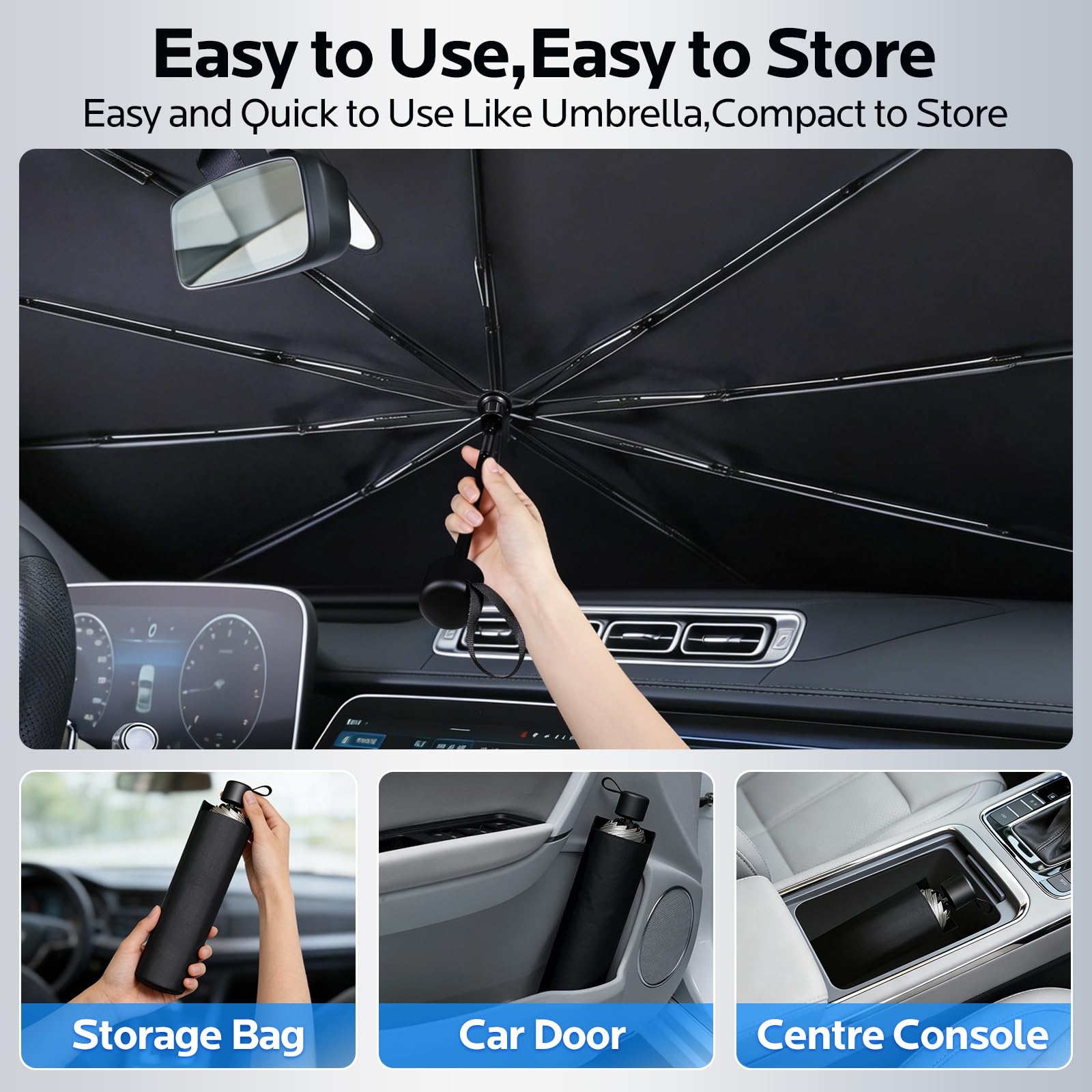 Automotive Windshield Umbrella Shade