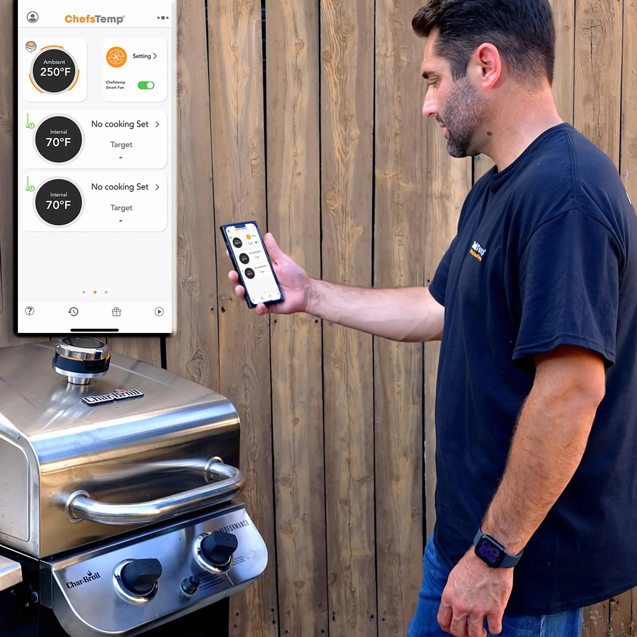 ProTemp S1 Patented Smart Grill Gauge Thermometer Hub Wi-Fi and Bluetooth | Universal Replacement Accessories (3.5"length 0.3"Dia)