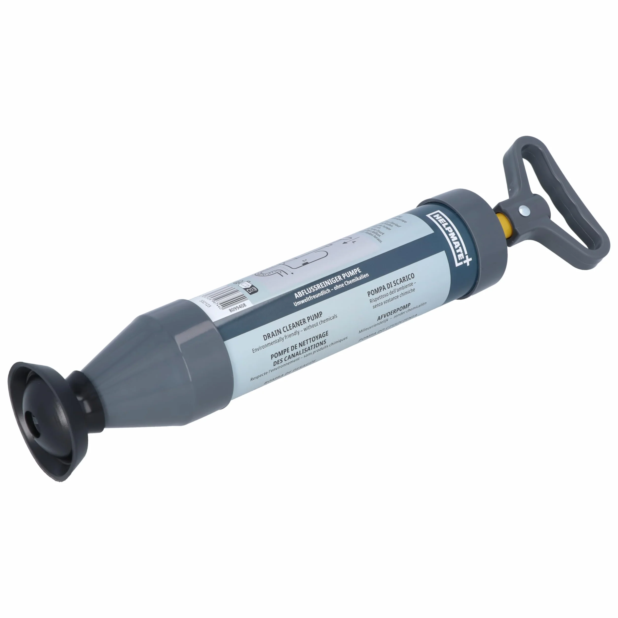 HELPMATE – Saugglocke Ø 60 mm & Luftdruck‑Abflussreiniger – Pömpel mit stabilem Saugfuß – für Waschbecken, Dusche, Badewanne und Spülbecken