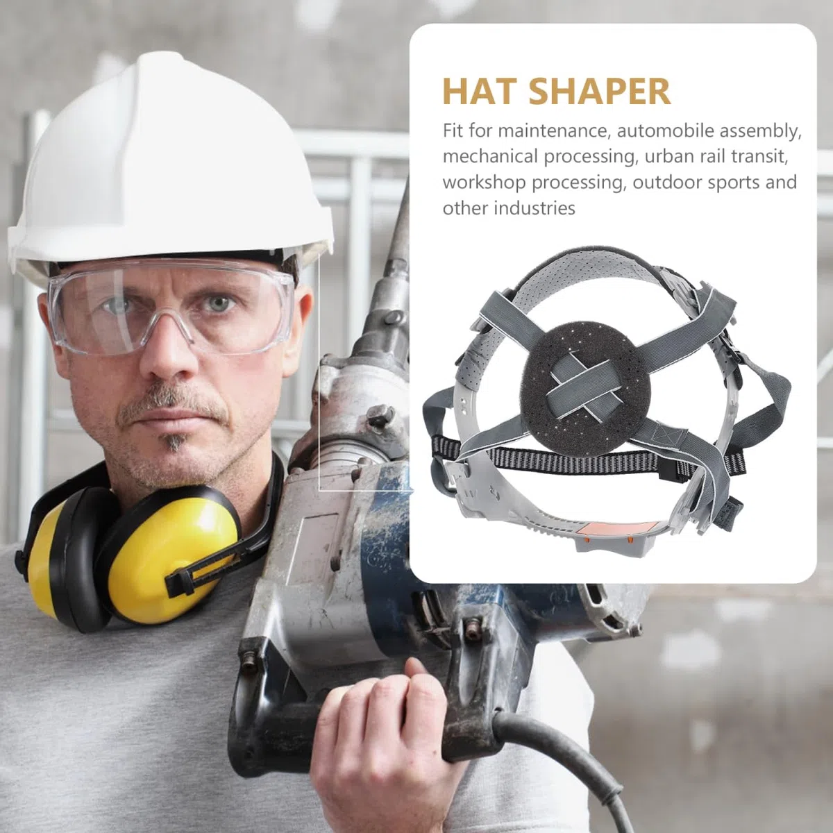 CLISPEED Sicherheitshelm Innenfutter 2 StüCk Verstellbare Helmeinlagen Harte Hut Liner FüR Baustelle Arbeitshelme Schutzhelm Komfortabler Kopfschutz Mit BelüFtung