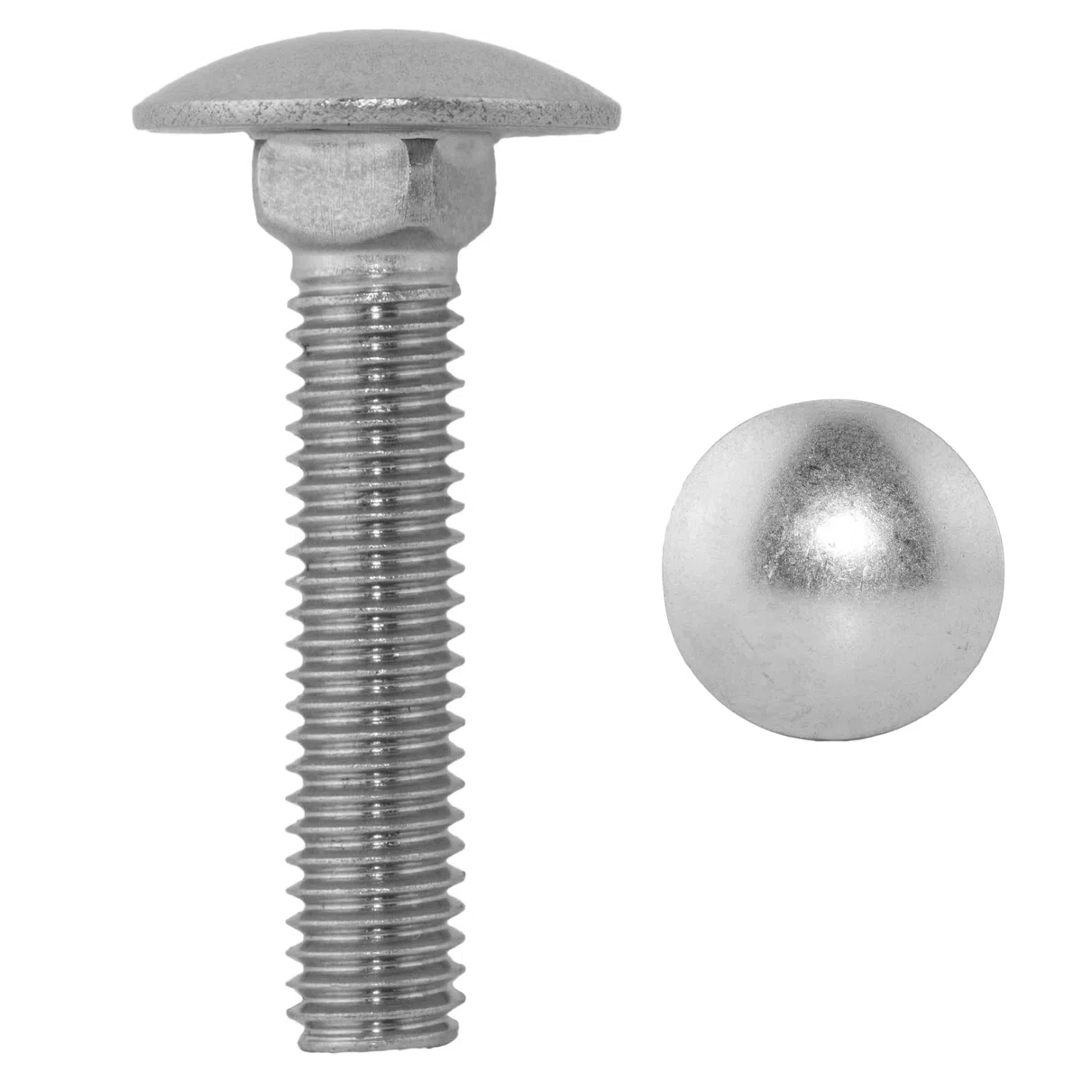Schlossschrauben M10 X 60 DIN 603 Edelstahl A2 (10 Stück) - V2A Flachrundschrauben mit Vierkantansatz u. Vollgewinde