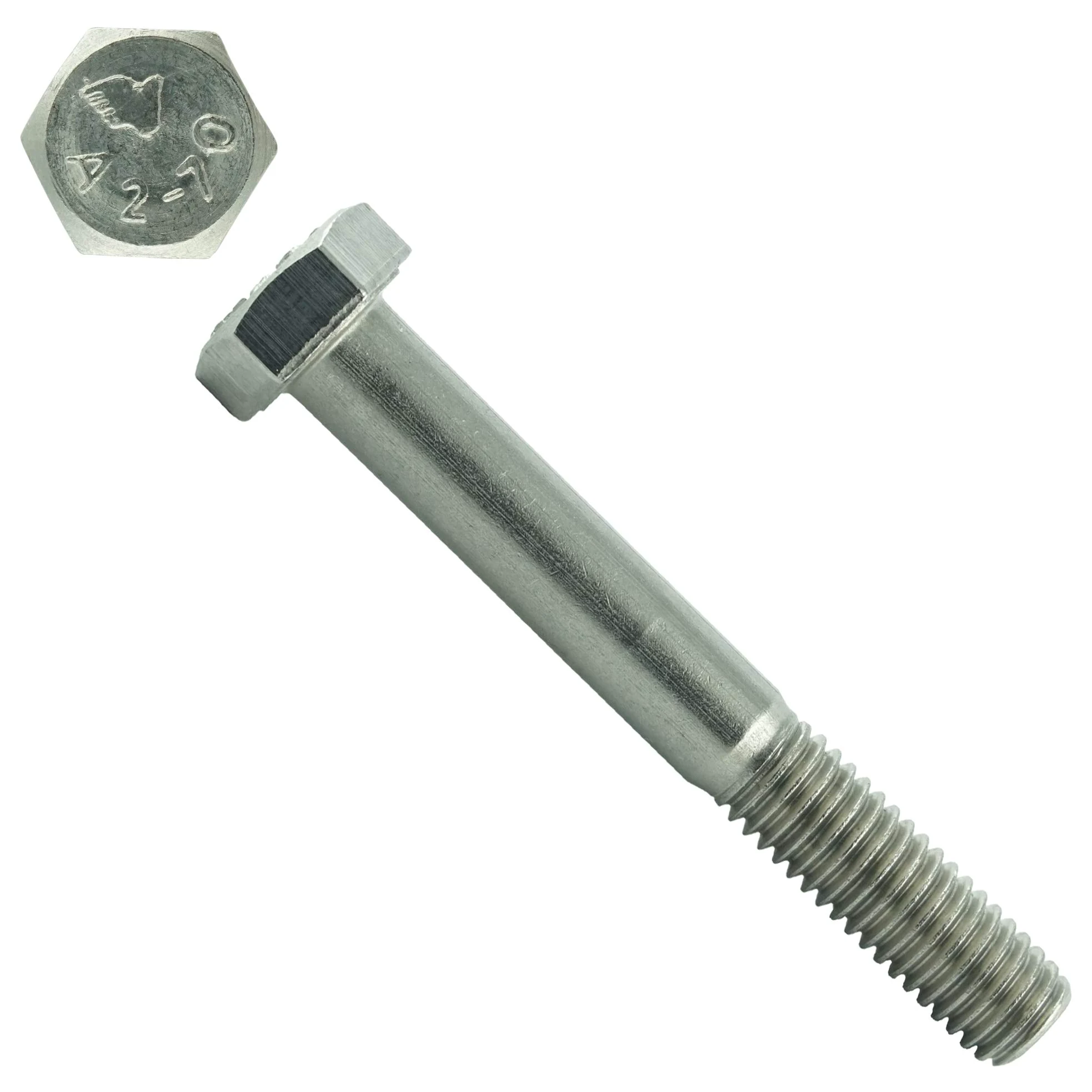 M14 x 75 mm Sechskantschrauben mit Schaft (5 Stück) - DIN 931 - ISO 4014 - Maschinenschrauben mit Teilgewinde - Gewindeschrauben - Edelstahl A2 V2A - rostfrei