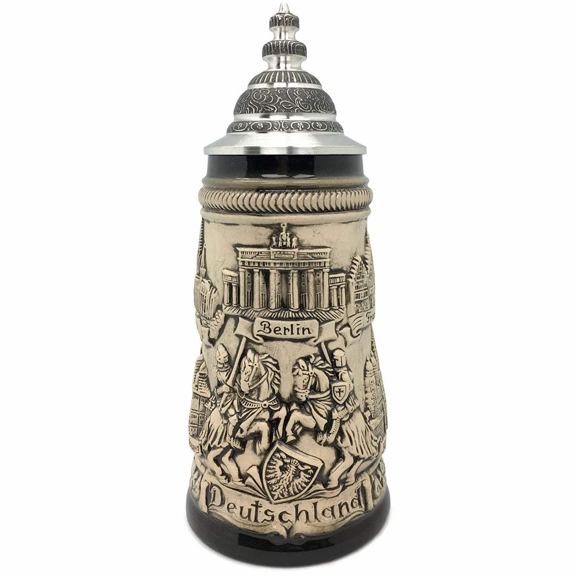 Deutschland Panorama 1 Liter Tankard Zoller & Born Made in Germany German Mug Collectible Ceramic Beer Drinking Stein
