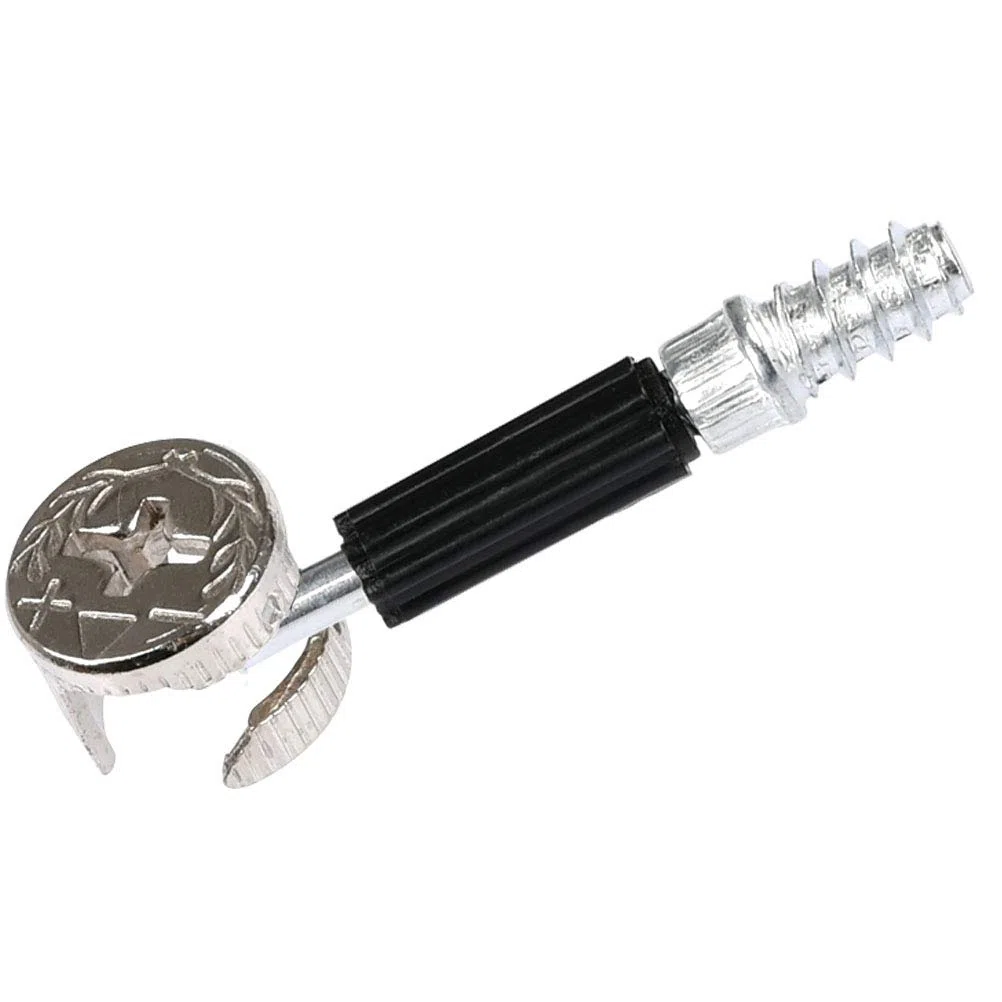 BUYGOO 50 Paar Exzenter Möbelverbinder Rastex 15 - Möbelverbinder Schrankverbinder, Zinkdruckguss vernickelt Möbelschrankverbinder Ø15mm Passschraube Exzenternocken und Bolzen Passdübel M6 x 45mm