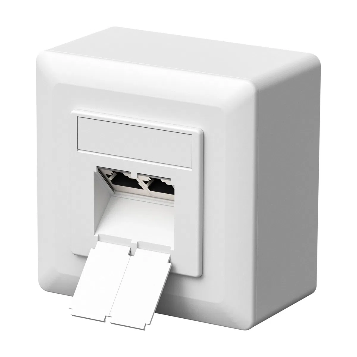 FGB CAT6a Universal Netzwerkdose Anschlussdose Datendose Netzwerkbuchse 2 Port RJ45 Geschirmt Aufputz oder Unterputz 10 Gigabit Ethernet Netzwerk LAN Dose Für Netzwerkkabel Verlegekabel Weiß