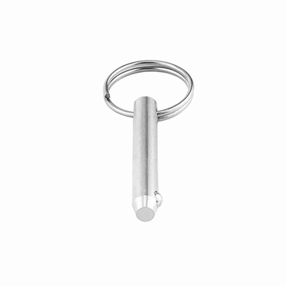4 Stück Edelstahl Schnellablöser Pin mit federbelasteten Kugel Endkreis Ring Edelstahl, Bimini -Oberteile für Bootezubehör (8x55mm)