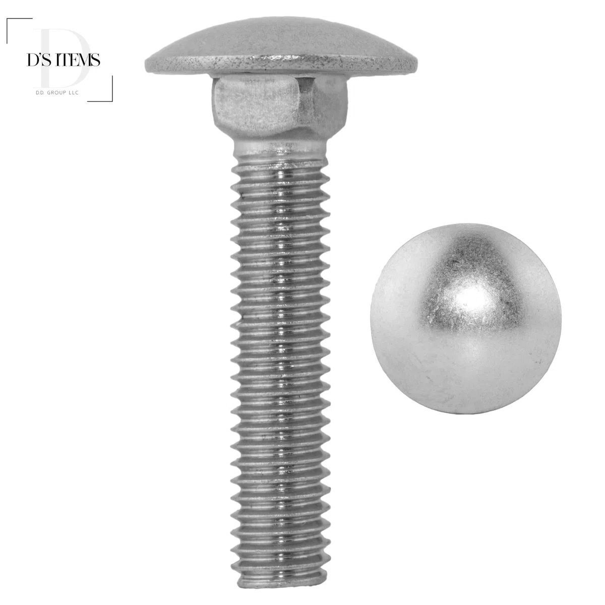 Schlossschrauben M10 X 60 DIN 603 Edelstahl A2 (10 Stück) - V2A Flachrundschrauben mit Vierkantansatz u. Vollgewinde