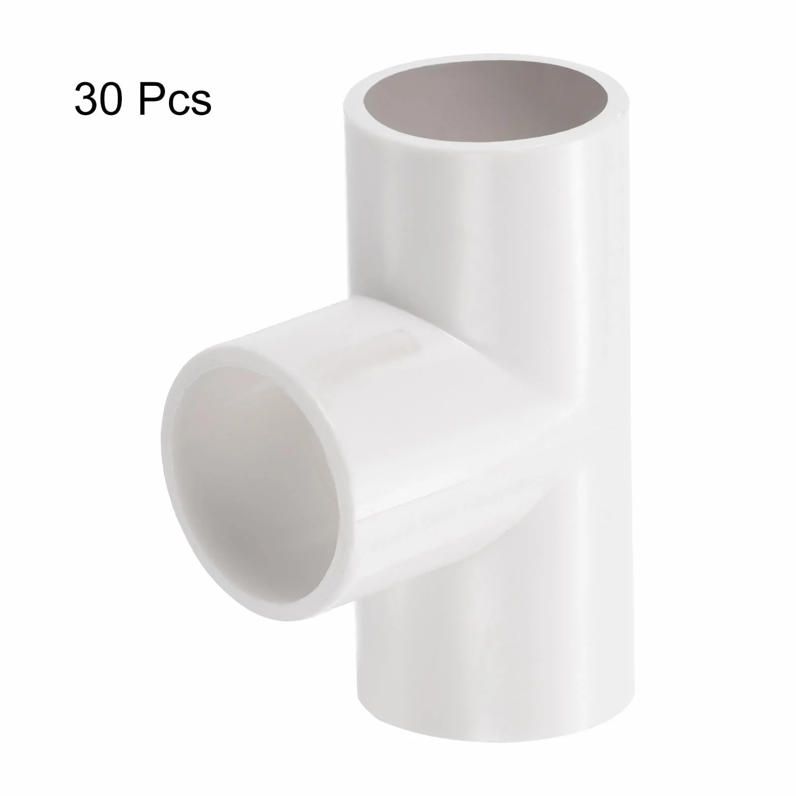 QUARKZMAN 30 Stück PVC Rohrverbinder 16 mm T-förmige Kupplung Kanalverbinder Kupplungsverbinder Kabelrohr Pipe Fitting Anschluss für Leitungsinstallation Elektrische Rohre, Weiß