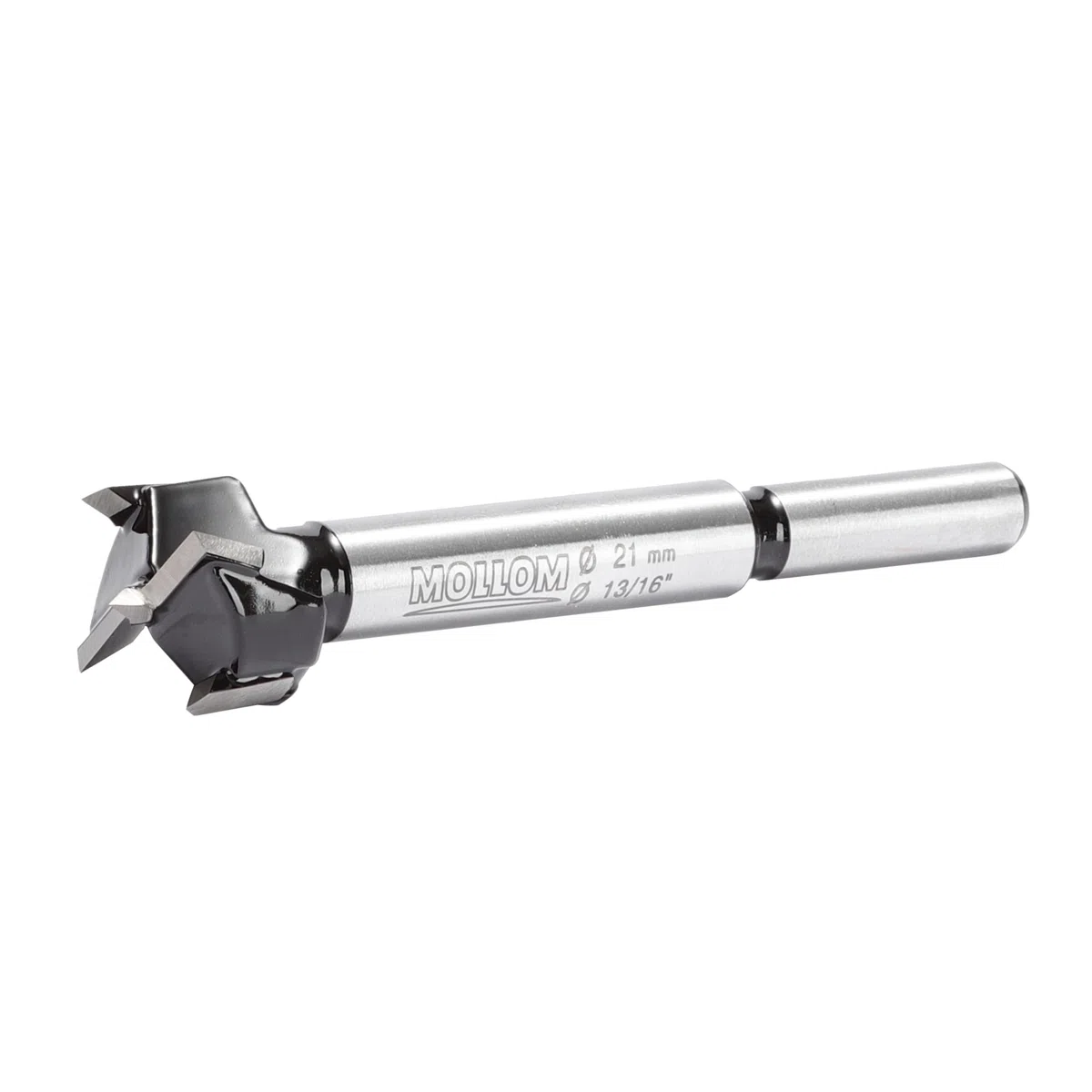 Mollom 21mm (13/16") Forstnerbohrer mit langlebiger YG8 Hartmetall-Dicke von 2,0mm für präzise Holzbearbeitung. Ideal für Hartholz, Kunststoff und Sperrholz