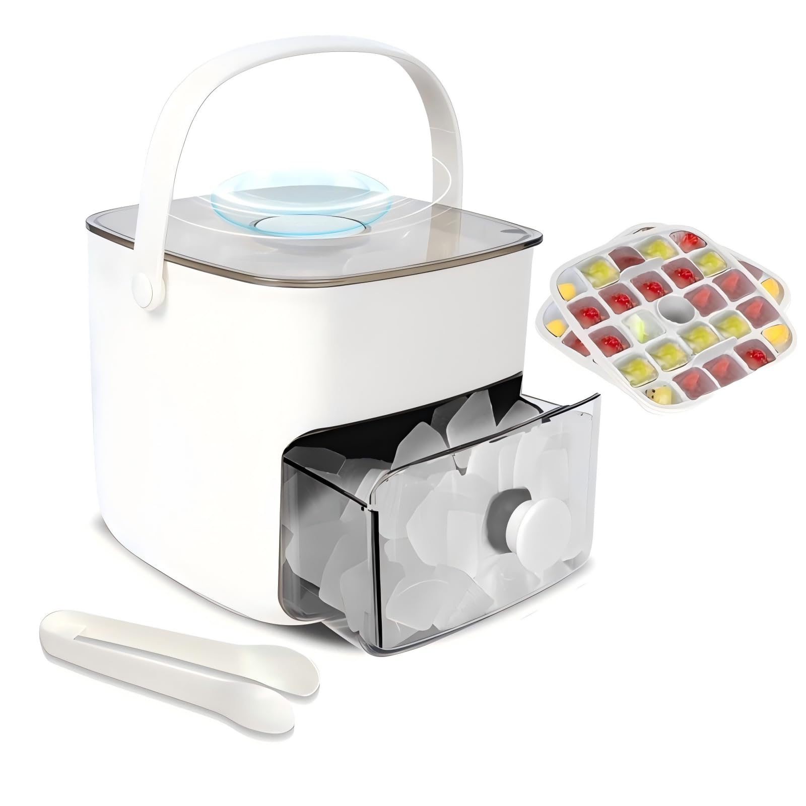Premium Ice Cube Tray Set with Storage Bin & Lid